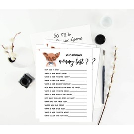 Inkdotpot 50 Pack Who Knows Mommy Best Baby Shower Game Cards Fox Jungle Animals Fun Activity Cards