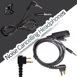 HYS Over-Ear Headphone, NRR 22dB Noise Reduction Ear Muff Earphone, Ear Hearing Protection Earmuff, 2-Way Radio Earpiece/Headset with PTT/Mic for Motorola Walkie Talkie RDM2070d CP200 CP200d CLS1410