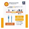 J.H. Company Cable Red Plano Categoria 6 Cat6 Rj45 Utp