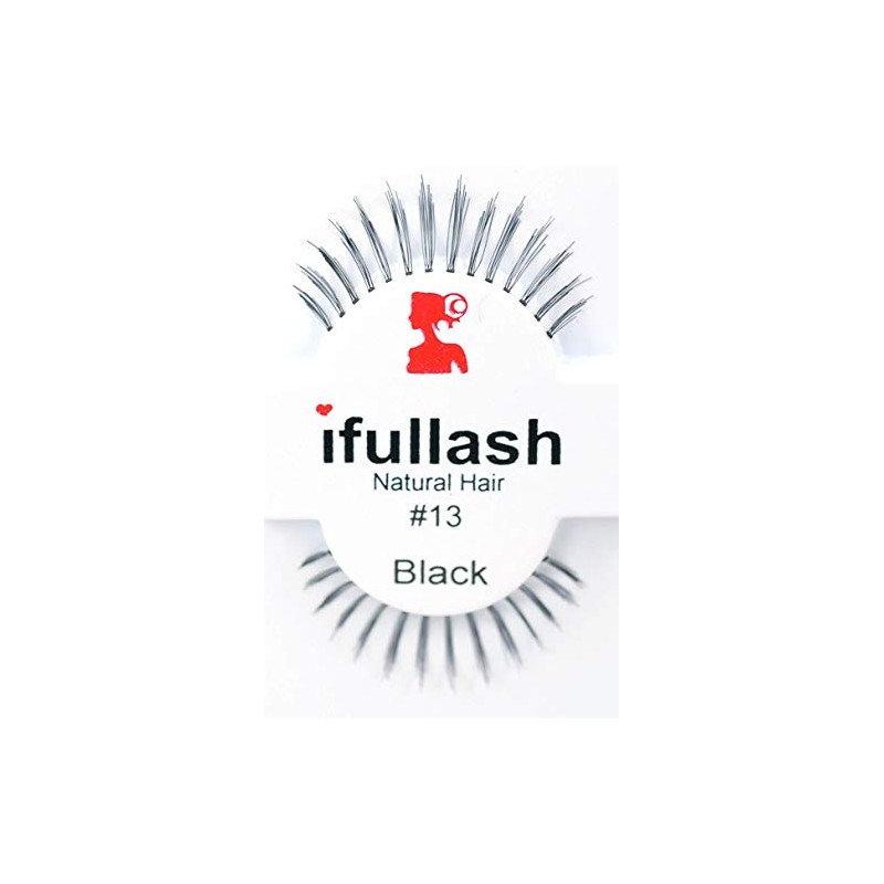#13, 6 Pairs ifullash 100% Human Hair Eyelashes