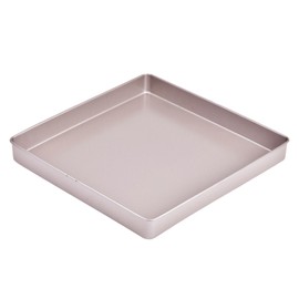 Bakeley 11-Inch Baking Sheet Pan Non-Stick Square Baking Pan Jelly Roll Bakeware for Oven Roasting 11.2" × 11.2" × 1.38" (Champagne Gold)