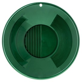ASR Outdoor 10 Inch Triple Riffle Gold Pan Gold Prospecting Equipment, Green
