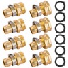 4 Set Garden Hose Repair Connector with Clamps, Fit for