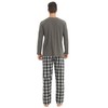 YUSHOW Mens Warm Pyjamas Sets Ultra Soft Henley Long Sleeve