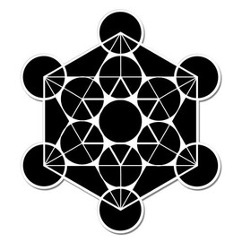 GT Graphics Metatron's Cube - 8" Vinyl Sticker - for Car Laptop I-Pad - Waterproof Decal