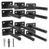 LEOPO Black 12-Pack 5 inch Floating Shelf Brackets, Hidden Shelf