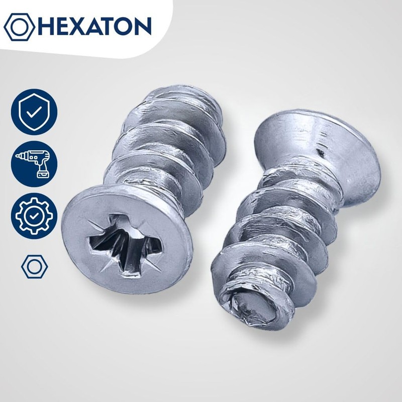 HEXATON Euro Screws with Countersunk Head 6.3 x 13 mm
