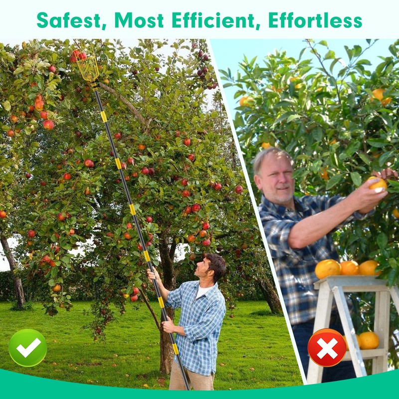 Fruit Picker Mango Picker, 66 Inch Long Heavy Duty Fruit