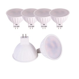 CIKAMIO MR16 led Bulb Non-dimmable, 120V GU5.3 Base, 5W 400LM Soft White 2700K, 40w 50w Halogen Bulb Replacement for mr16 Fixture (2700K Warm White, 6-Pack)