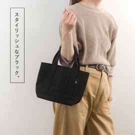 BRILLIANT COLORS Canvas Mini Tote, Black