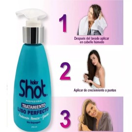 Kolor Shot Tratamiento Protector De Calor + Keratina Liso Perfecto 250m