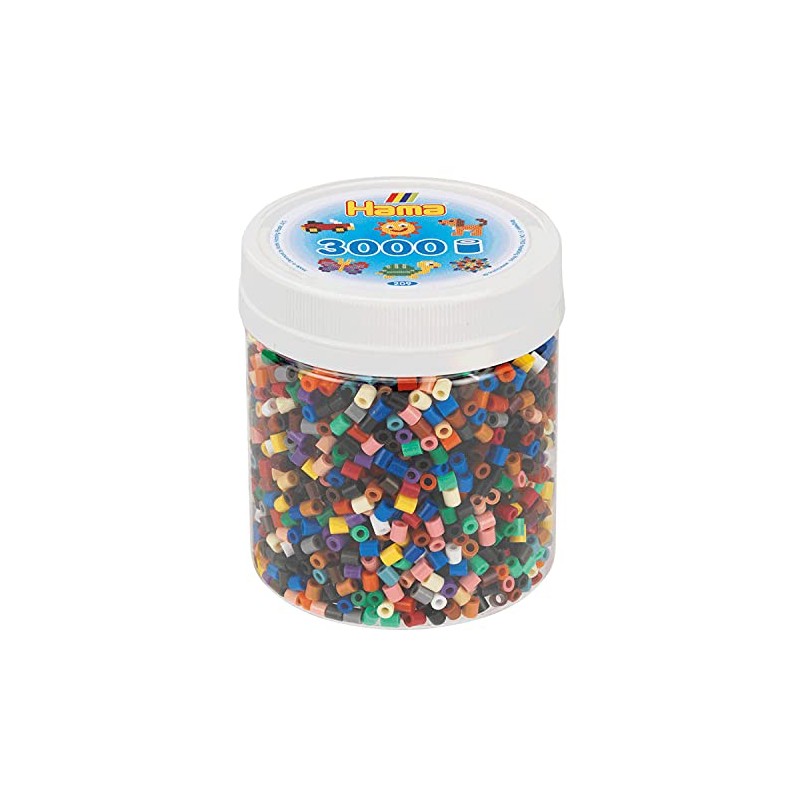 Hama Perlen 209-67 Iron-On Beads Tin with Approx. 3000 Midi