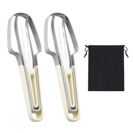 6-Piece Set of Watermelon Slicing Tools, 1-Piece Storage Bag, Watermelon Cutter, Melon Cutter, Stainless Steel Watermelon Slicer, 2-in-1 Stainless Steel Fruit Blade Watermelon