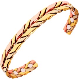 LORNREIN-Copper Bracelet for Women, three-colour Design with 6 Magnets (three-colour)