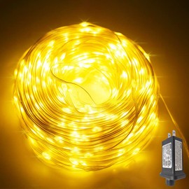 YASENN Christmas Lights String Lights Outdoor 800 LED 260ft Christmas Tree Lights 8 Modes Plug in Timer PVC String Light for Christmas Tree Decoration Warm white