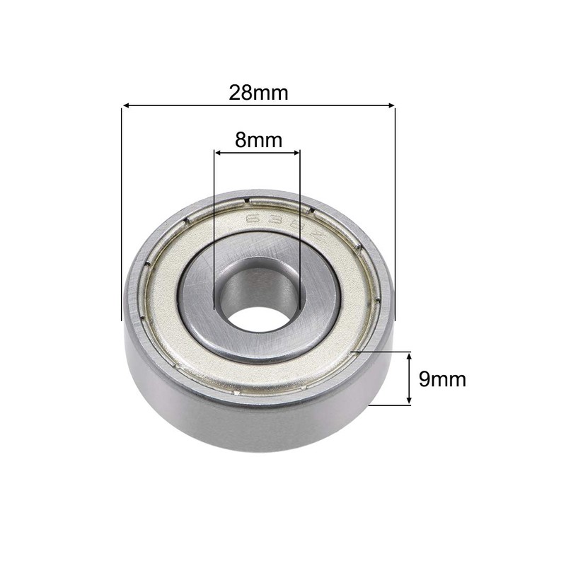 sourcing map 638ZZ Double Shielded ABEC-3 Ball Bearings 8 x
