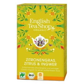 English Tea Shop Lemongrass Ginger & Citrus Fruits Organic ,20 Sachet Tea Bags