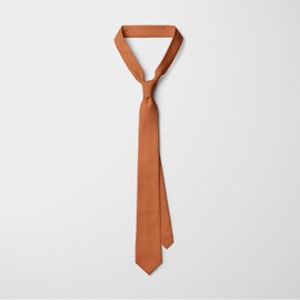 SEVENHEAD Men's Skinny Ties 2 Inch (5CM) Orange Solid Pure Color Plain Slim Necktie for Men