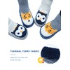 Adorel Baby Socks Non-Slip Slippers Lined 2 Pairs, blue hamster