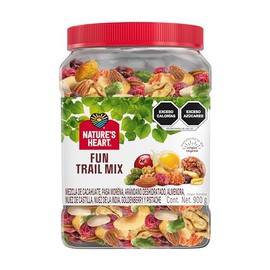Nature's Heart - Fun Trail Mix, Mezcla Orgánica de Frutos Deshidratados, y Nueces, Nuez de la India, Goldenberry, Almendra, Cacahuate, Pi...