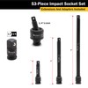 Titan 46053 1/4-Inch Drive SAE & Metric Impact Socket Set