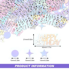 Happy Birthday Konfetti Geburtstag 30g Bunt Konfetti Streudeko Geburtstag Tischdeko Glitzer Geburtstagsdeko Tisch für Party
