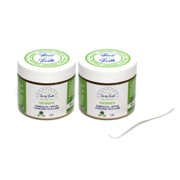 Lucky Teeth Organic Toothpaste-All Natural, Remineralizes and Fortifies Teeth and