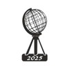Samunshi® Nordkap Sticker Year 2025 Black 10 cm for Car,