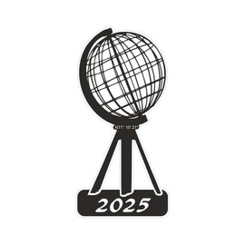 Samunshi® Nordkap Sticker Year 2025 Black 10 cm for Car, Motorhome, Motorcycle, Nordkapp Norway