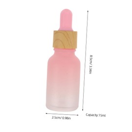 BIUDECO 15ml Gradated Frosted Dropper Essential Oil Bottle Sampling Size Refillable Toiletry Bottles Dropper Dispenser for Travel Beauty Salons
