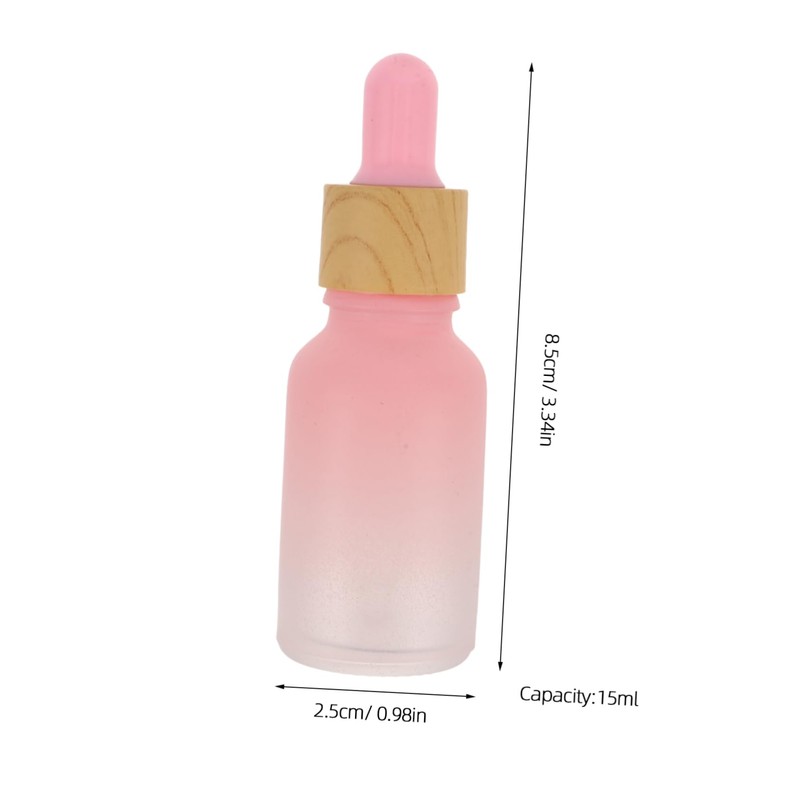 BIUDECO 15ml Gradated Frosted Dropper Essential Oil Bottle Sampling Size