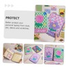 CAXUSD Cartoon Checkerboard Tablet Case Elegant Pu Storage Pouch for