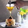 Honey/Syrup Dispenser -Premium No Drip Design, Elegant Diamond Shape with