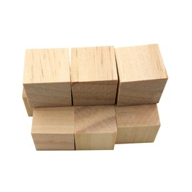 DIYEAH 10pcs 10mm Natural Pine Wood Blocks Square Wooden Craft Pieces for DIY Art Projects for Home Decor and Creative Crafts
