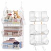 Poerlve Hanging Closet Organizers and Storage, 2 Tier Closet Shelf