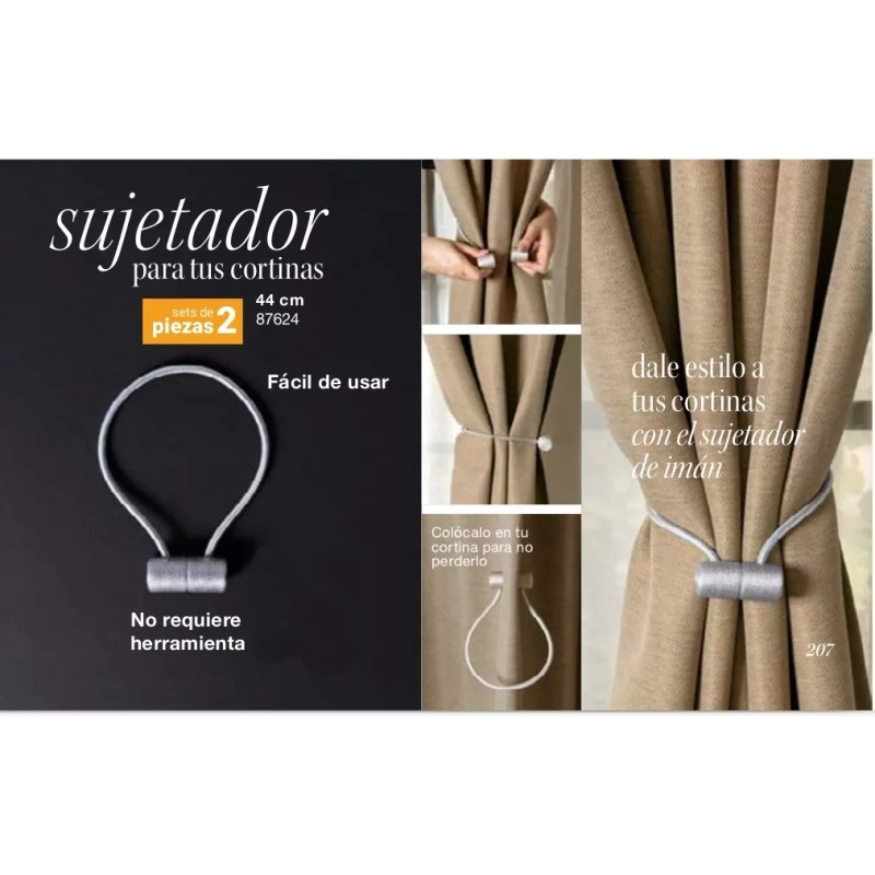 Vianney Set De 2 Sujetadores Con Iman Para Cortinas