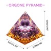 DRTMLY Orgone Crystal Pyramid, Small Orgonite Pyramid Porstive Energy Generator,