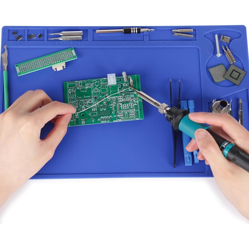 YIHUA M150 作業マット 330*209*3mm 滑り止め 磁気断熱 耐熱500℃ シリコーン作業マット