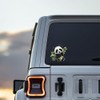 2 PCS Cute Panda with Bamboo Leaves Vinyl Decal Sticker,