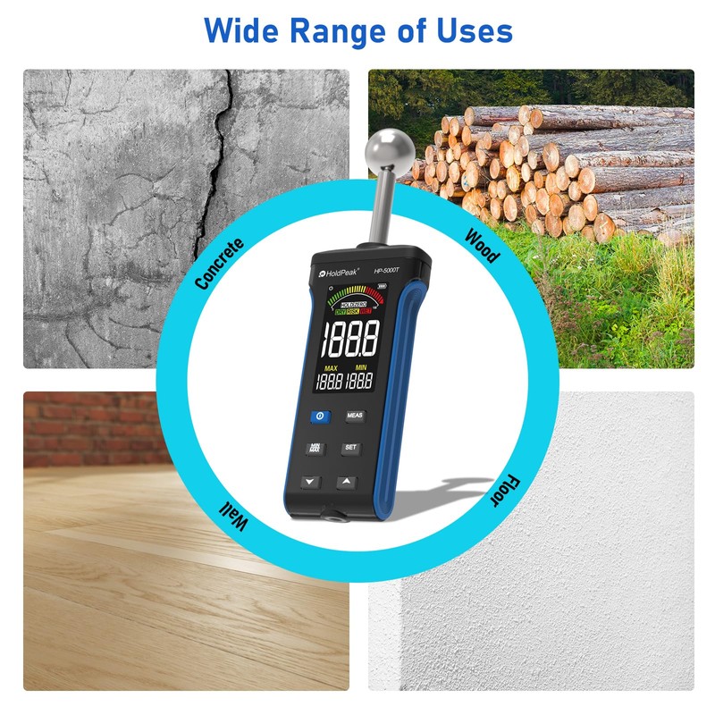 H HOLDPEAK 20-40mm LCD Colour Display Humidity Meter with Alarm