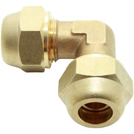 Air Conditioning Split Connection Nipple 90° Set 1/2 Inch with Brass Nuts for Copper Pipe