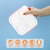 4 Pack Snack Containers, Reusable 3 Compartments Bento Snack Box