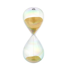 10 Minute Sand Timer Hourglass,10M Sand Clock with 5 Colored Glass,Large Gold Sand Watch 10 Min Hour Glass Sandglass for Home,Desk,Office Decorative,Adults,Women (5.9inch)