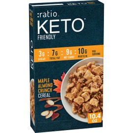 Ratio Trio Maple Almond Crunch Cereal, 10g Protein, Keto Friendly, 10.4 oz