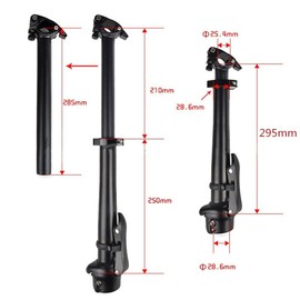 SENQI Handle Folding Bicycle Riser Stem Aluminum Alloy Adjustable BSZ002 10.0 x 11.2 x 18.1 inches (25.4 x 28.6 x 460 mm) (Black)