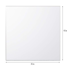 Suwimut 50 Pack Square Glass Mirror Tiles, 4x4 Inch Small Decorative Glass Mirror Squares Bulk for Table Centerpieces, Crafts, Wall, Mosaics, DIY Home Projects, Decorations