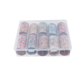 WOONEKY 10sheets Fashion Manicure Stickers of Nail Art Decals Easy Apply Nail Glitter Kit for Women Artificial