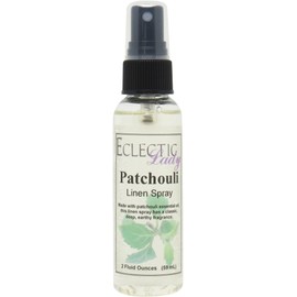 Patchouli Essential Oil Linen Spray (Double Strength), 16 ounces - Eclectic Lady Sheet and Linen Spray - No Artificial Colors, Parabens, or Preservatives - Long-Lasting Scent for Bed, Fabric & Pillow