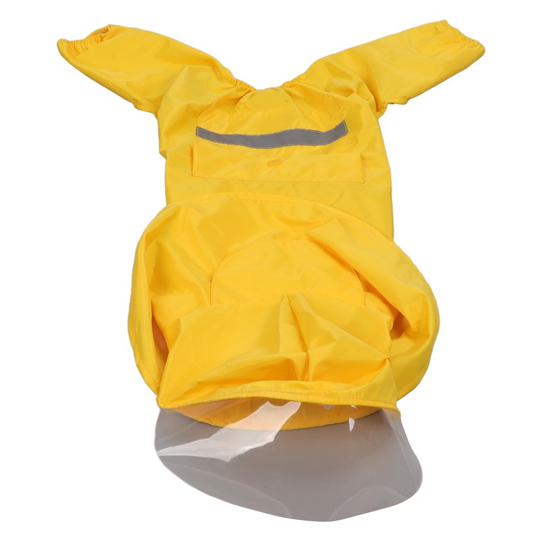 Dog Raincoat Waterproof Breathable Adjustable Hooded Dog Raincoat with Pocket