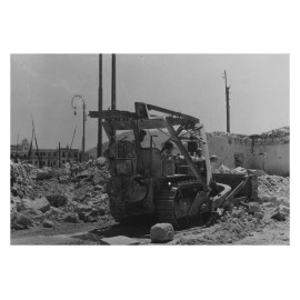 Bulldozer clears street Palermo Sicily July 1943